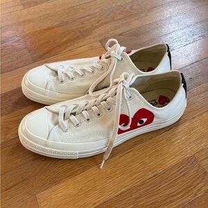 Comme Des Garcons PLAY x Converse Unisex Chuck Taylor Lace Up Sneakers Mens 9